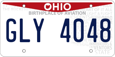 OH license plate GLY4048