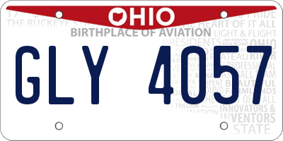 OH license plate GLY4057