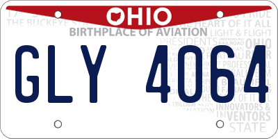 OH license plate GLY4064