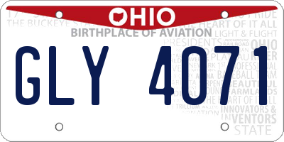 OH license plate GLY4071
