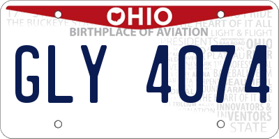 OH license plate GLY4074