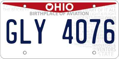 OH license plate GLY4076