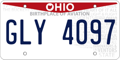OH license plate GLY4097