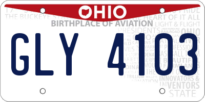 OH license plate GLY4103