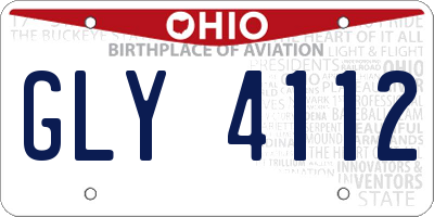 OH license plate GLY4112