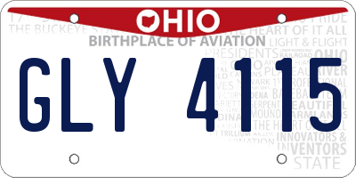 OH license plate GLY4115
