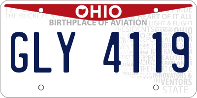 OH license plate GLY4119