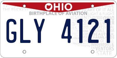 OH license plate GLY4121
