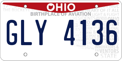 OH license plate GLY4136