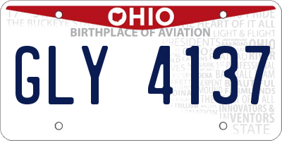OH license plate GLY4137