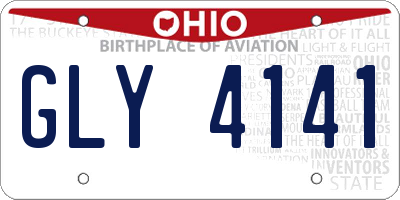 OH license plate GLY4141