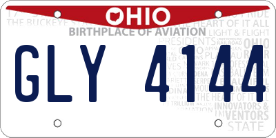 OH license plate GLY4144