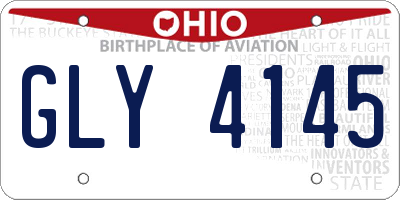 OH license plate GLY4145