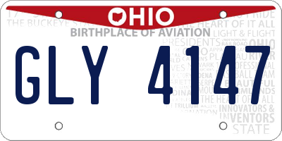 OH license plate GLY4147