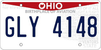 OH license plate GLY4148