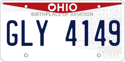 OH license plate GLY4149