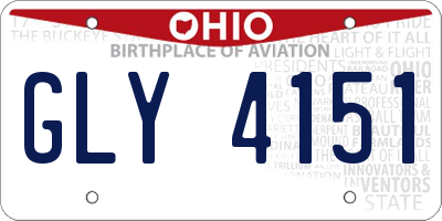 OH license plate GLY4151