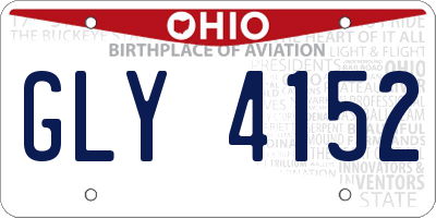 OH license plate GLY4152