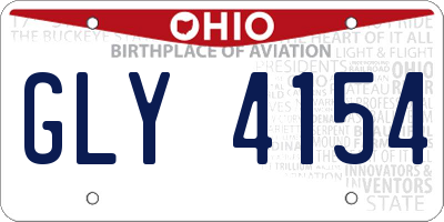 OH license plate GLY4154