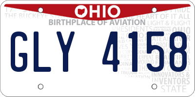 OH license plate GLY4158