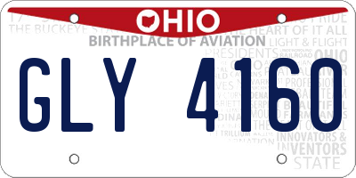 OH license plate GLY4160