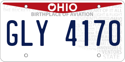 OH license plate GLY4170