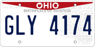 OH license plate GLY4174