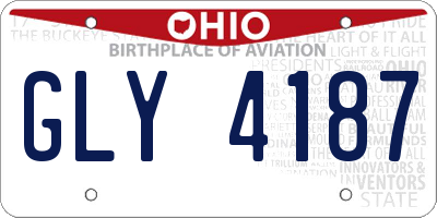OH license plate GLY4187