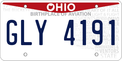 OH license plate GLY4191