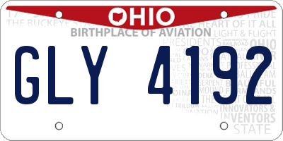 OH license plate GLY4192