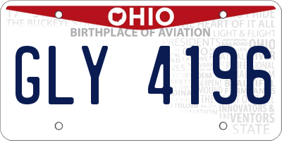 OH license plate GLY4196