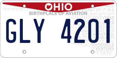 OH license plate GLY4201
