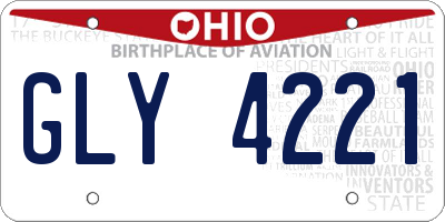 OH license plate GLY4221