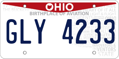 OH license plate GLY4233