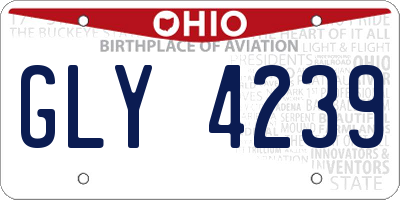 OH license plate GLY4239