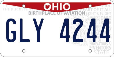 OH license plate GLY4244
