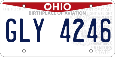 OH license plate GLY4246