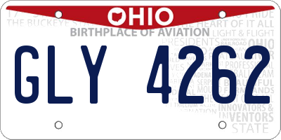 OH license plate GLY4262