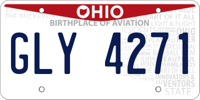 OH license plate GLY4271