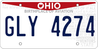 OH license plate GLY4274