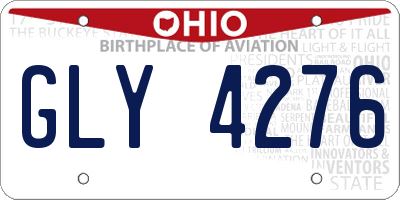 OH license plate GLY4276