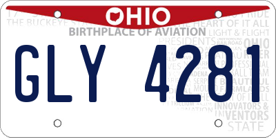 OH license plate GLY4281
