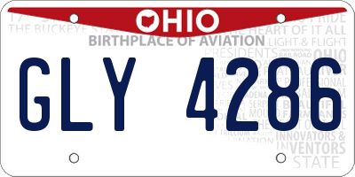 OH license plate GLY4286
