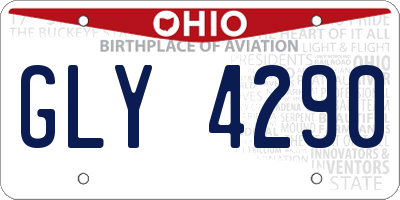 OH license plate GLY4290