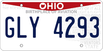 OH license plate GLY4293