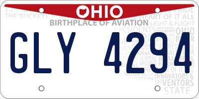 OH license plate GLY4294