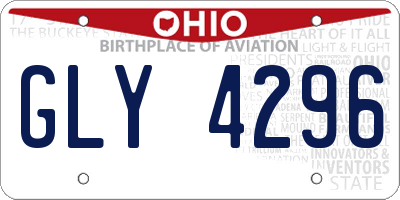 OH license plate GLY4296