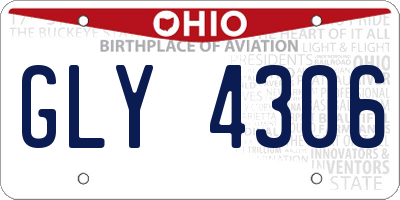 OH license plate GLY4306