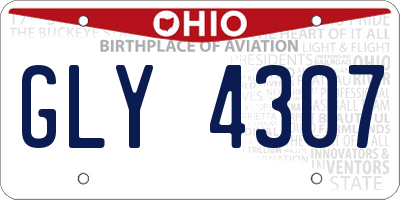 OH license plate GLY4307