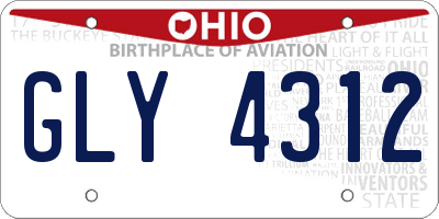 OH license plate GLY4312